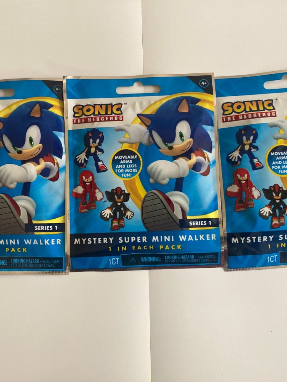 Sonic The Hedgehog Mystery Super Mini Walker Figure Series 1 Lot of 3